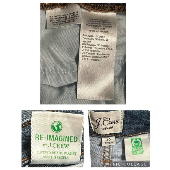 J Crew Certified Factory  Vintage Straight High Rise Womens Denim Blue Jeans 30 - Picture 11 of 11